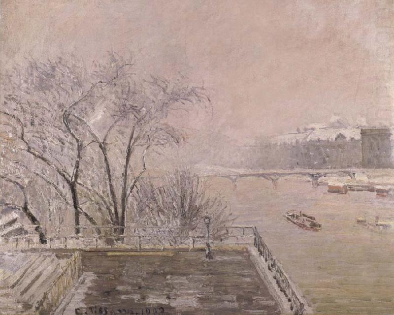 Camille Pissarro The Louvre under snow china oil painting image